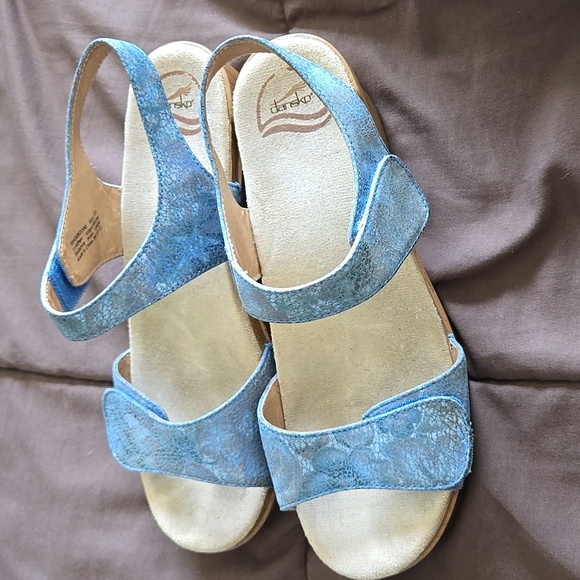Dansko Blue Clog Strap Sandals Summer Casual Comfort Shoes - Picture 3 of 11